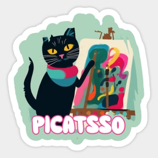 Picatsso cat Sticker